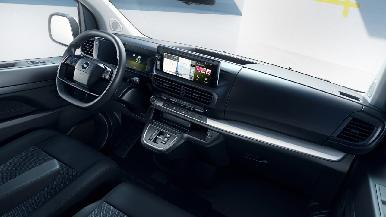 Vista interior de una Nueva Opel Vivaro